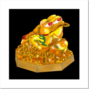 Apustaja Feng Shui Money Frog (Jin Chan) Posters and Art